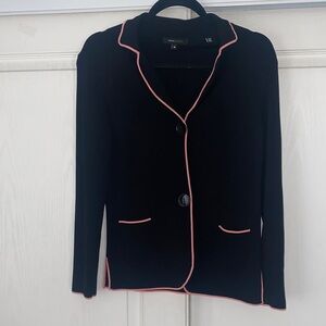 BCBGMaxAzria Black Blazer with Pink Accents